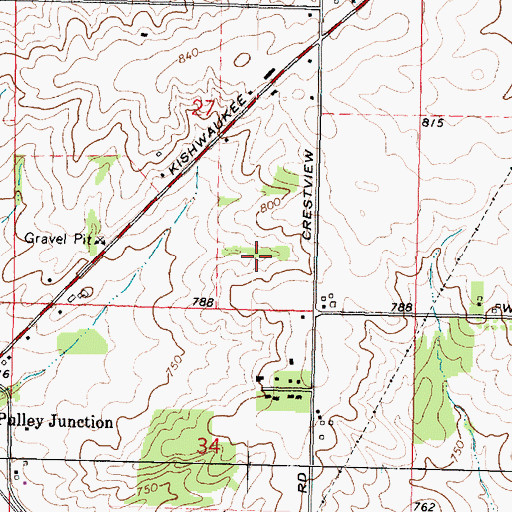 Topographic Map of Douglas E Wade Nature Preserve, IL