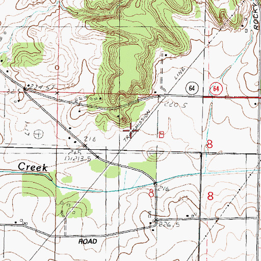 Topographic Map of Pine Rock Nature Preserve, IL