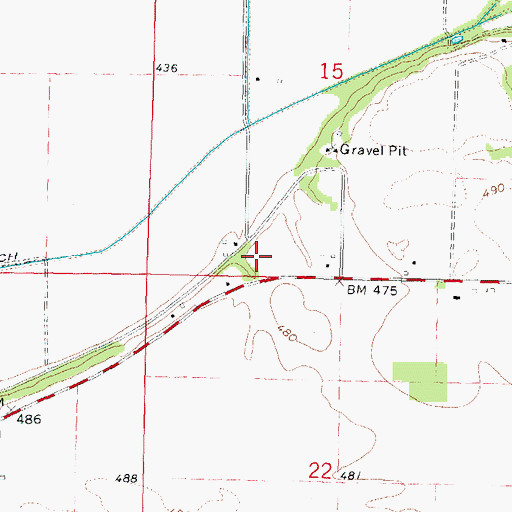 Topographic Map of Manito Prairie Nature Preserve, IL