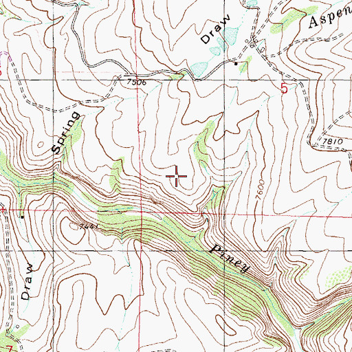 Topographic Map of Castle Reservoir, CO
