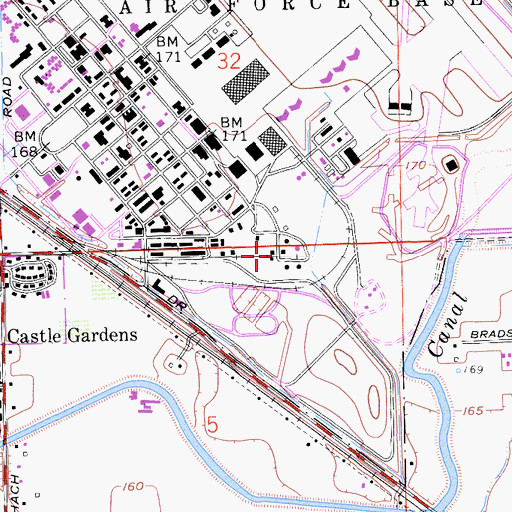 Topographic Map of Tri-C Community Day School, CA