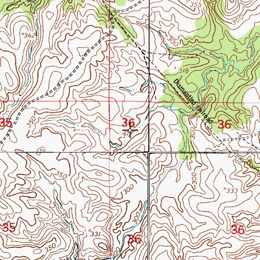 Topographic Map of Peason Ridge State Wildlife Management Area, LA