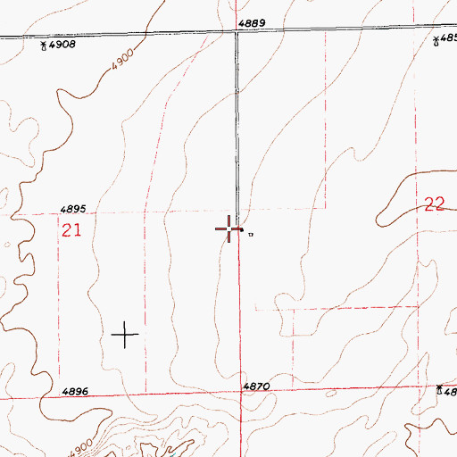 Topographic Map of Bates, NM
