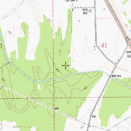 Topographic Map of Vicksburg Tallulah Regional Airport, LA