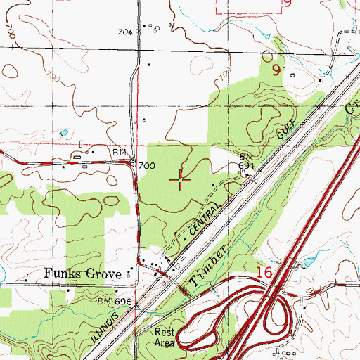 Topographic Map of Stubblefield Woodlots Nature Preserve, IL
