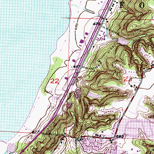 Topographic Map of Bennetts Terraqueous Gardens Nature Preserve, IL