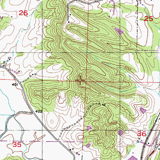 Topographic Map of McClure Shale Glade Nature Preserve, IL