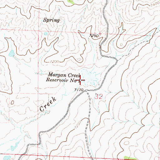 Topographic Map of Morgan Creek Number 1 Dam, CO