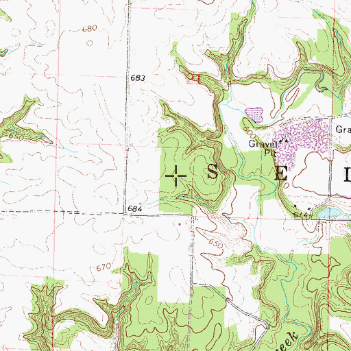 Topographic Map of Myer Woods Nature Preserve, IL