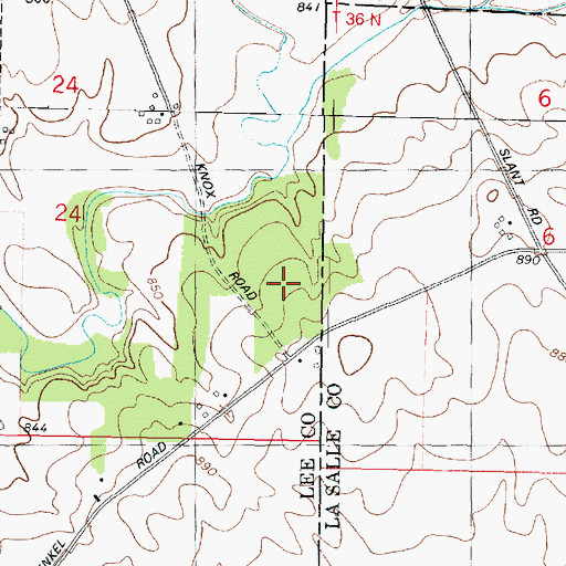 Topographic Map of Bartlett Woods Nature Preserve, IL