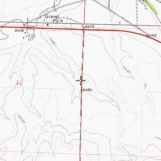 Topographic Map of Walrod Reservoir, CO