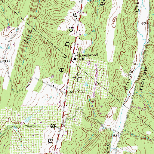 Topographic Map of Morgan County Observatory, WV