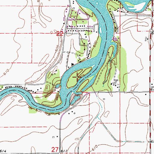 Topographic Map of Gooseberry Island Nature Preserve, IL