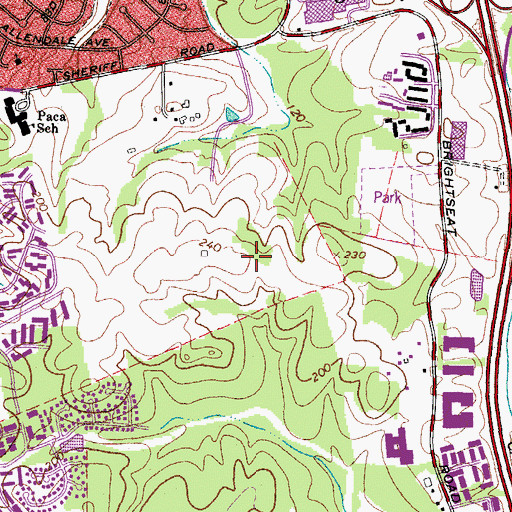 Topographic Map of FedEx Field, MD