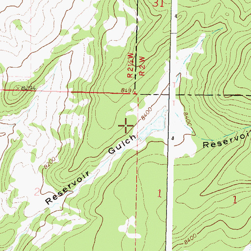 Topographic Map of Spring Creek Reservoir Dam, CO