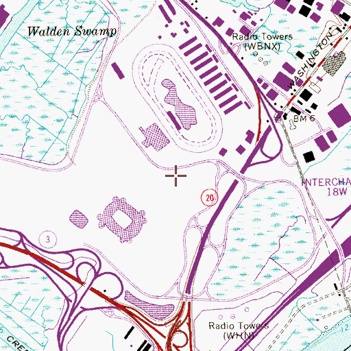 Topographic Map of Meadowlands Sports Complex, NJ