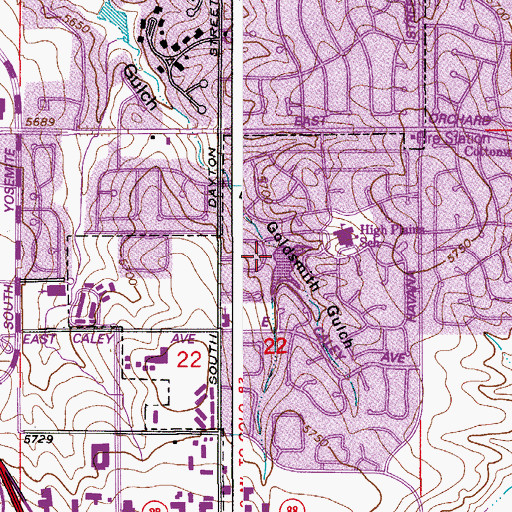 Topographic Map of Arapahoe Lake Dam, CO