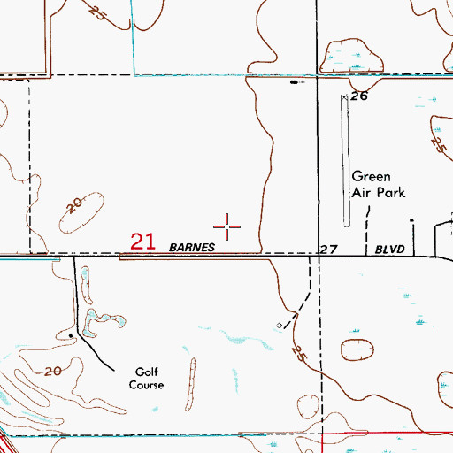 Topographic Map of Black Dog Lake, FL