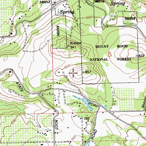 Topographic Map of Chatfield Hill, OR