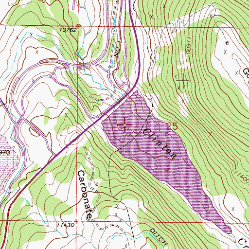 Topographic Map of Clinton Gulch Dam, CO