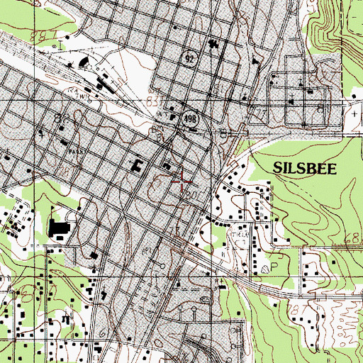 Topographic Map of Hardin County Arts and Educational Foundation Center, TX