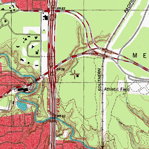 Topographic Map of The Bayou Bend Collection Building, TX