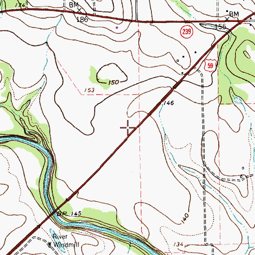 Topographic Map of Market House Museum, TX
