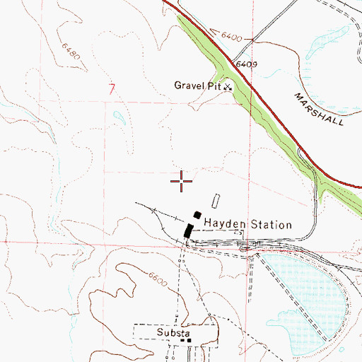 Topographic Map of Hayden Plant Recycled Water Reservoir, CO