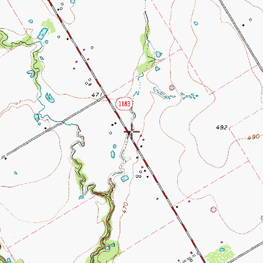 Topographic Map of Ennis Railroad and Cultural Heritage Museum, TX