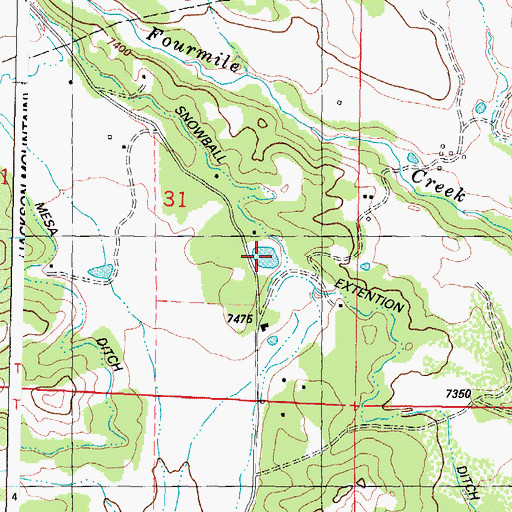 Topographic Map of Pagosa Dam, CO