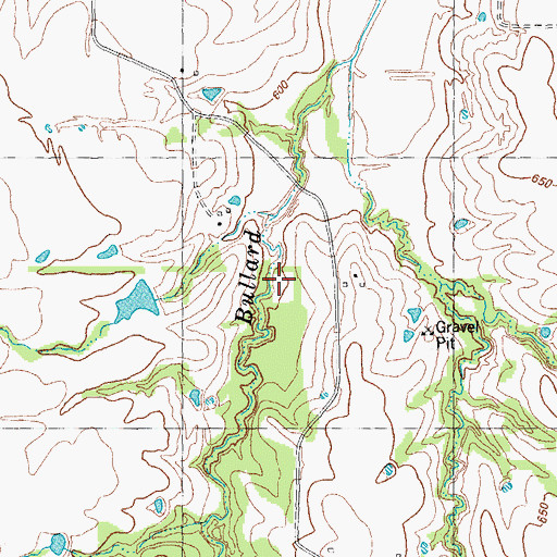 Topographic Map of Fort Inglish, TX