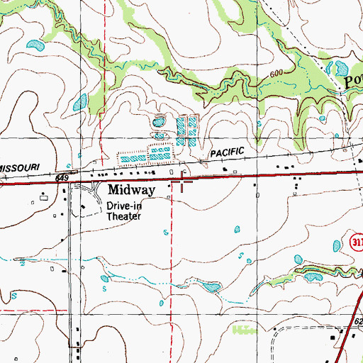 Topographic Map of Sam Rayburn House, TX