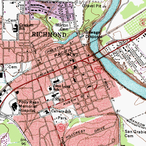 Topographic Map of Fort Bend Museum, TX