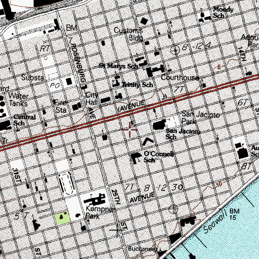 Topographic Map of 1859 Saint Josephs Church Museum, TX