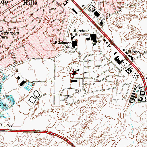 Topographic Map of El Paso Holocaust Museum and Study Center, TX