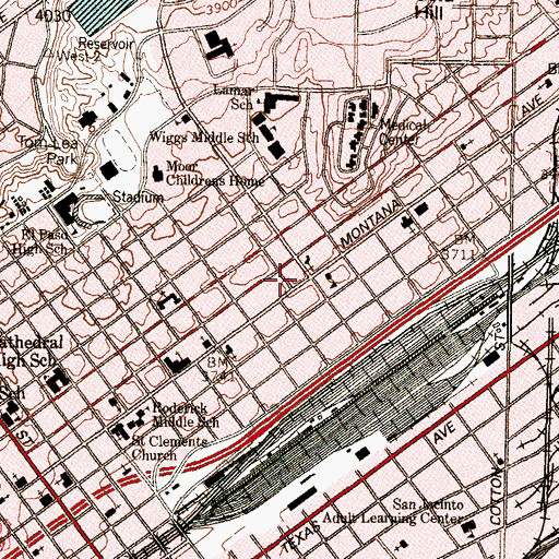 Topographic Map of International Museum of Art, TX