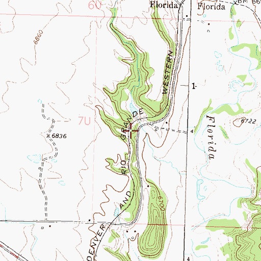 Topographic Map of Charles Lemon RR Reservoir, CO
