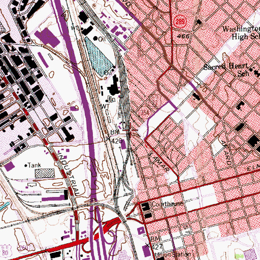 Topographic Map of American Museum of the Miniature Arts, TX