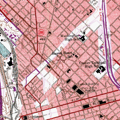 Topographic Map of Dallas Museum of Art, TX