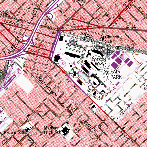 Topographic Map of The Science Place, TX