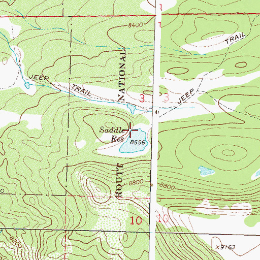 Topographic Map of Saddle Dam, CO