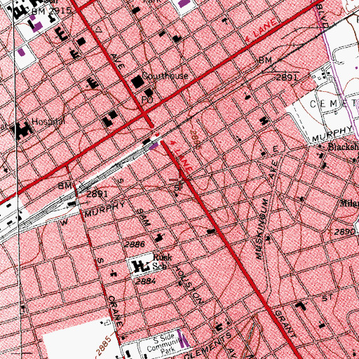 Topographic Map of The White-Pool House, TX