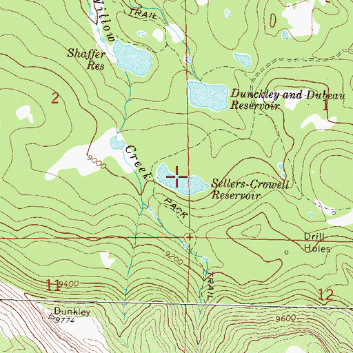 Topographic Map of Sellers-Crowell Dam, CO