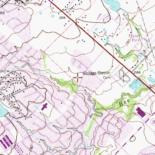 Topographic Map of MSC Forsyth Center, TX