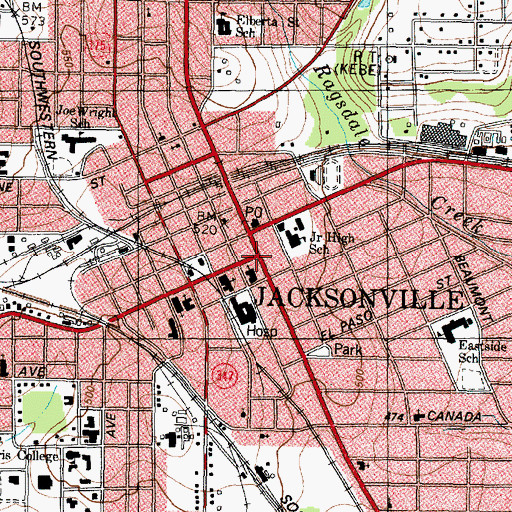 Topographic Map of Vanishing Texana Museum, TX