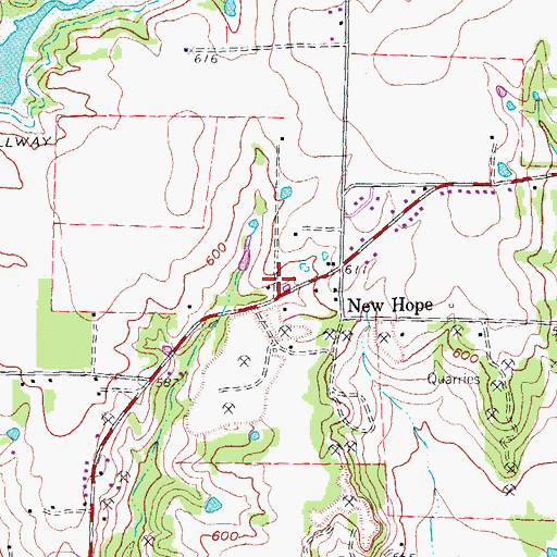 Topographic Map of Collin County Central Museum at the Old Post Office, TX