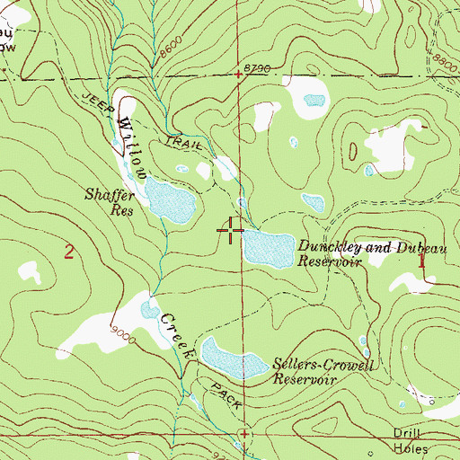 Topographic Map of Dunkley Dubeau Dam, CO