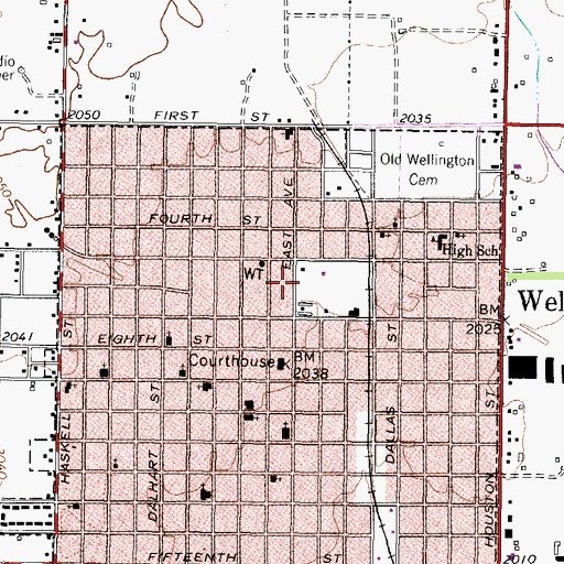 Topographic Map of Collingsworth County Museum, TX