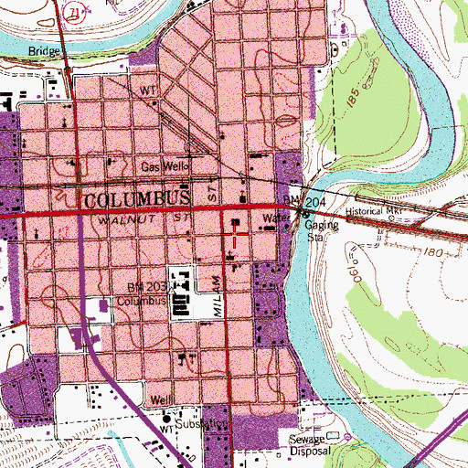 Topographic Map of Stafford Opera House, TX