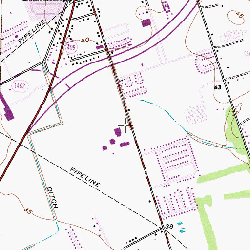 Topographic Map of Alvin Museum, TX